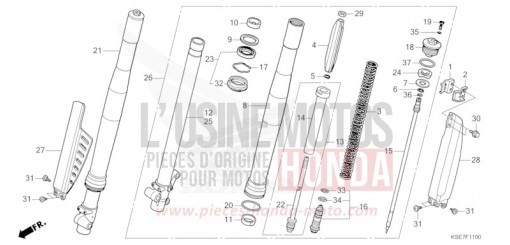 GABEL, VORNE CRF150RBS de 2025